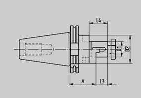 DIN 97- Form P 0.00 Kombi-ufsteckfräserdorne Combi-arbors For shell mill and face mill cutters.