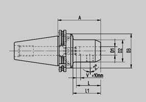 P.0 DIN 97- Form D + B Fräseraufnahmen DIN 97- Für Zylinderschäfte mit geneigter Spannfläche DIN 5-E.