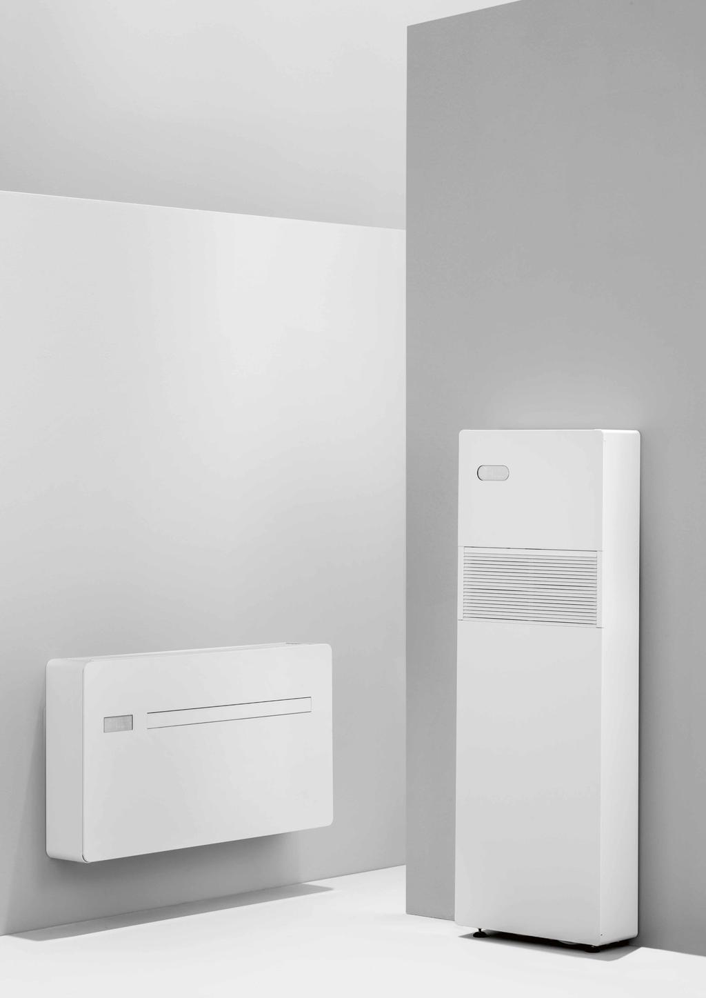 Vorzüge dezentrales Heizen mit Wärmepumpe (Energieklasse A) dezentrale Klimaanlage ohne Ausseneinheit (Energieklasse A+)
