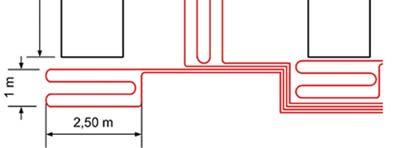 Abb. 51 Anordnung der Fußbodenheizung Quelle: Frei, Stefan (2011) Variante 6 Eine weitere Lösungsmöglichkeit stellt ein in das vergrößerte Dach des Chorgestühls eingesetzte Strahlungsheizung dar.
