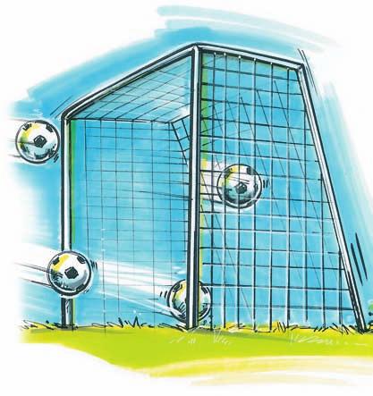 Spielfeld, Ball und Tore Ein offizielles Fußballspiel findet mit zwei Mannschaften zu je elf Spielern auf einem großen Rasenplatz statt und dauert 90 Minuten.