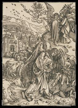 Mettingen Albrecht Dürer, Der Engel mit dem Schlüssel zum Abgrund, aus: Albrecht Dürer,