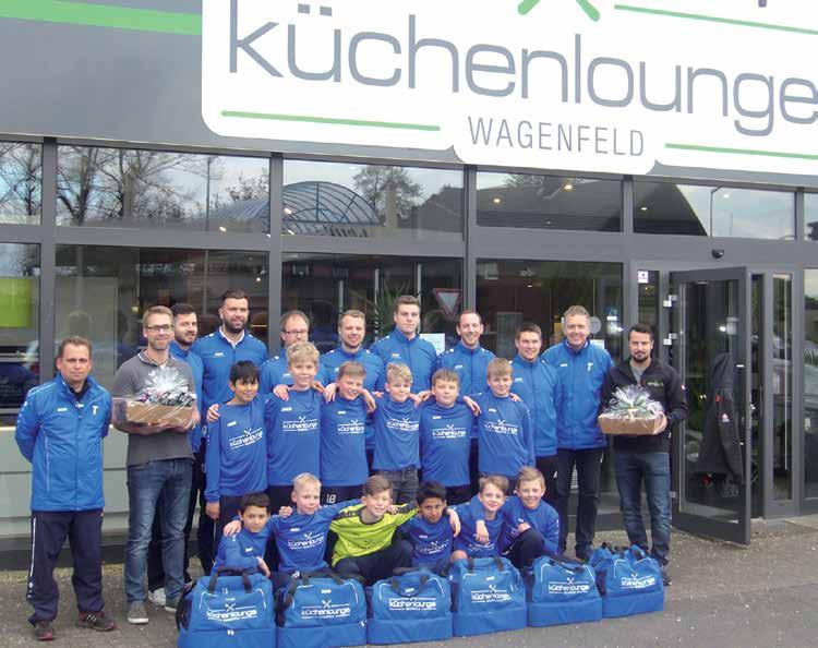 Danke für das Sponsoring Der TuS Wagenfeld wirbt jetzt für die Küchenlounge Wagenfeld Gleich zwei Mannschaften des Turn- und Sportve