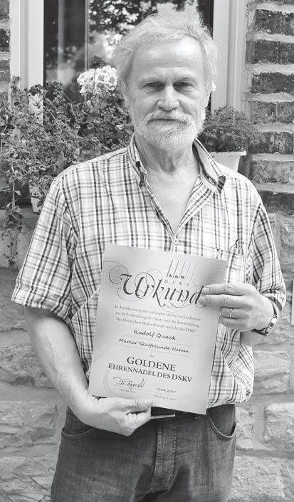 Rudolf Quack wurde mit Goldener Ehrennadel des DSkV ausgezeichnet
