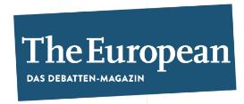 Das politische Debatten-Magazin Factsheet The European theeuropean.de The European ist das Magazin, in dem die Meinung zählt und nicht die Meldung.