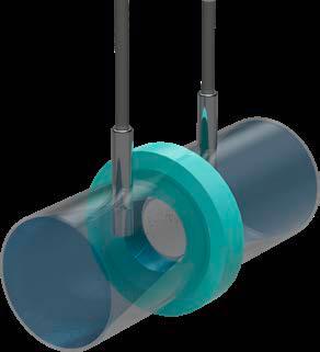Das Messprinzip Beim Wirkdruckverfahren wird eine Blende als Messeinsatz in die Rohrleitung eingebaut.