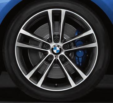 zeigt BMW 340i, Modell M Sport, Estoril Blau metallic (SA), M Sport bremse (SA), PDC vorn und