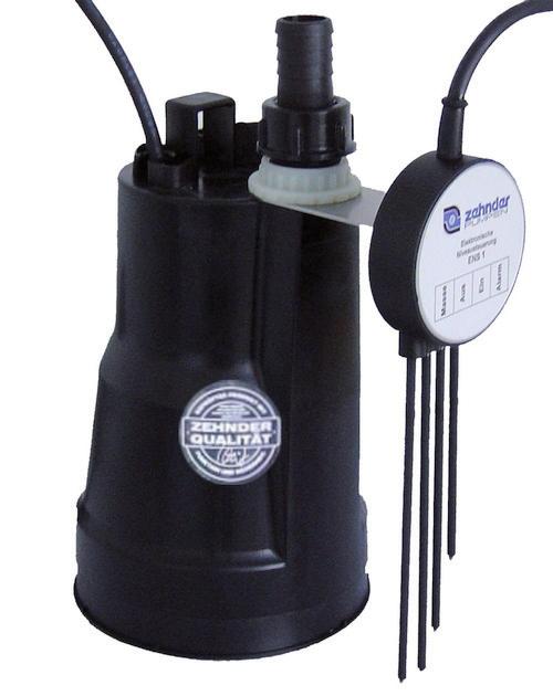 FSP 330 + ENS 1.1 flachsaugende Tauchpumpe + Niveausteuerung Flachabsaugung bis 1 mm (manuell) möglich saugt ab 10 mm an (manuell) mit ENS 1.