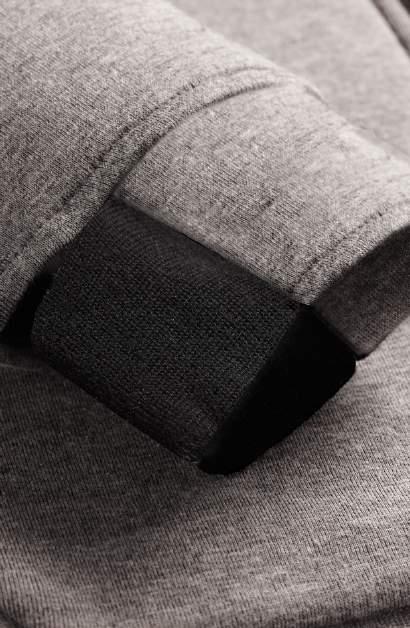 heather grey Jersey Strick aus 80% Baumwolle