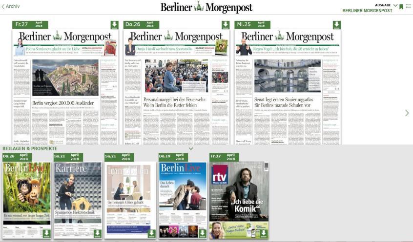 E-Paper Verlängerung von Beilagen in E-Paper Ausgaben Machen Sie Ihre Beilage digital für die Leser des Berliner Morgenpost E-Papers verfügbar!