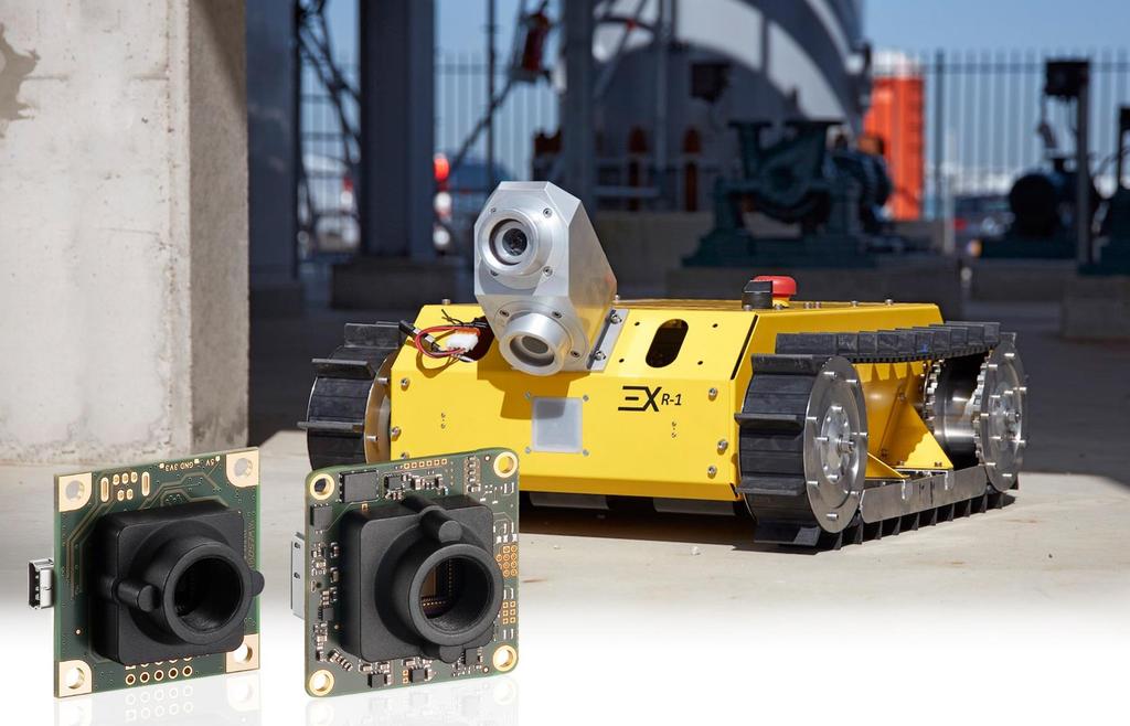 IDS Industriekameras als Roboteraugen in explosionsgefährdeten Umgebungen Rau und unwirtlich, extrem heiß oder kalt, brand- oder explosionsgefährdet.