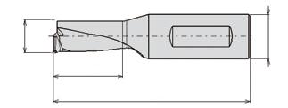 Diameter for plunge drilling according to DIN 74 Bestellbezeichnung Ordering
