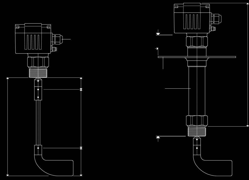 Abmessungen und auformen in mm: Alu-Kompaktgehäuse Edelstahl-Rund-Gehäuse DF-02.