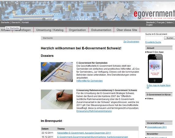 Jahresbericht E-Government Schweiz 2011 11 2.