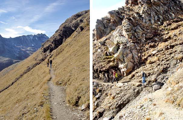 Dieser Höhenweg folgt leicht abfallend der gesamten Länge dem Val Funtauna: Teils auf komfortablen Wegstücken,