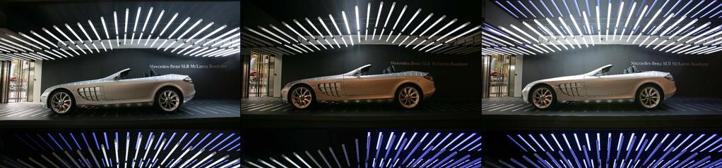 Dynamic Lightwave Gesamtheitliches Konzept für die Präsentation des Mercedes