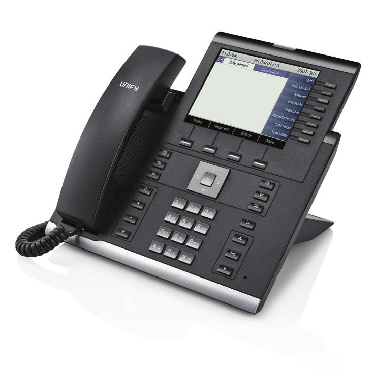 IP Tischtelefone von Unify OpenScape Desk Phone CP400 SIP HFA Großes Display und viele programmierbare Tasten. Das Standard Gerät für die meisten Büroarbeitsplätze.