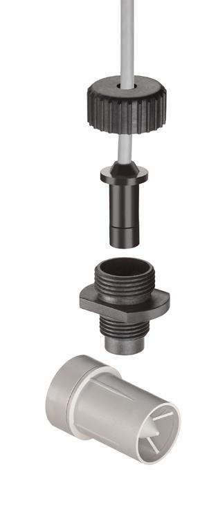 Push-in flow sensors Push-in flow sensors of the type VTY, VTH// were specially developed for the installation in fittings and feature an easy and space-saving system integration.