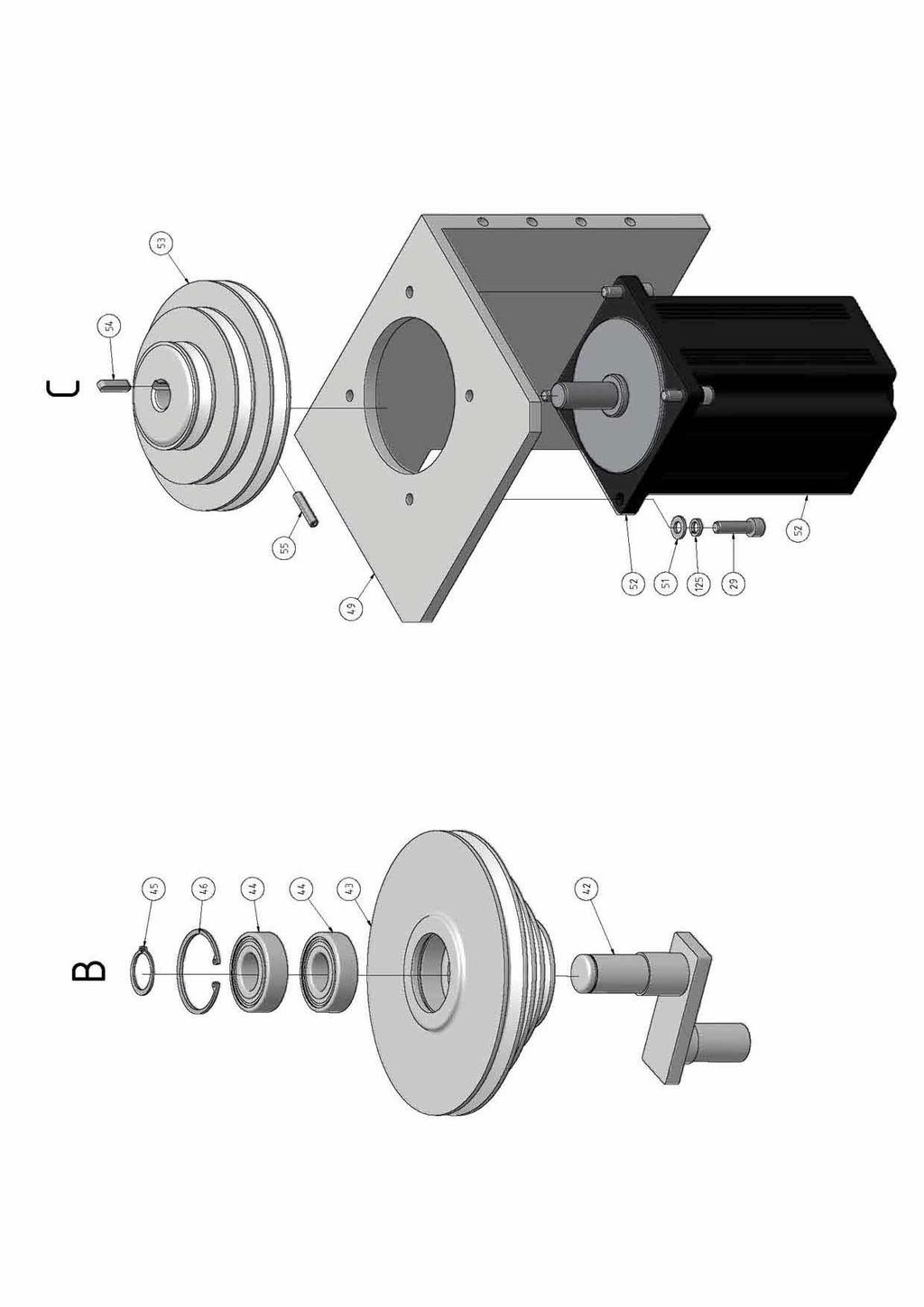 7.4.3 Ersatzteilzeichnung Bohrkopf 2 von 5 - Parts drawing