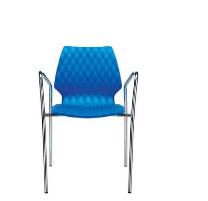 ART.551 POLTRONCINA CON TELAIO A 4 GAMBE IN ACCIAIO. Armchair with 4 legs steel frame. Fauteuil avec châssis 4 pieds en acier. Sessel mit 4-beinigem Stahlgestell.
