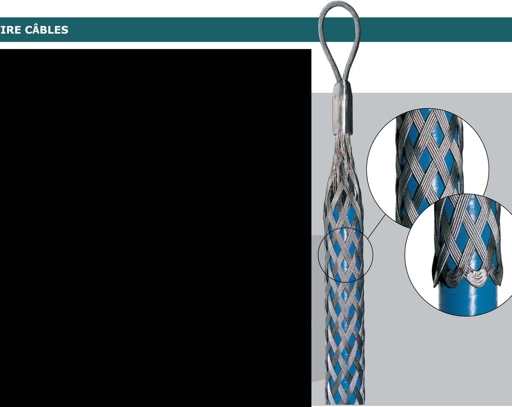 CALZE DI TRAZIONE CORTE PER CAVI SOTTERRANEI Kabelziehstrümpfe, verkürzte Ausführung, für die unterirdische Kabelverlegung in Kabelkanalschächten, Rohren und anderen Anlagen Short cable pulling grips