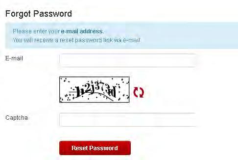 ALLGEMEINES Passwort vergessen?? Klicken Sie auf Forgot Your Password.