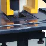 Up to five work stations: 1 PUNCHING With the punching tool, holes and punches up to Ø 38 mm at 11 mm* (8 mm**) thickness can be made easily and efficiently.