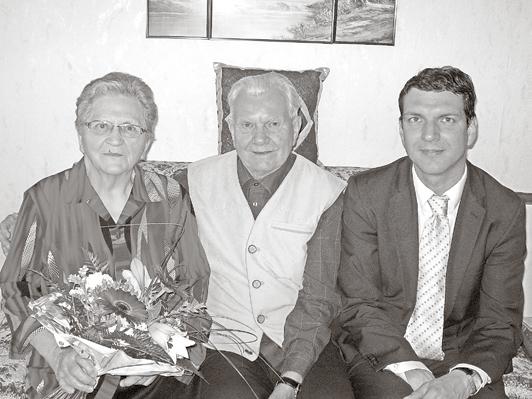 Dem Ehepaar Herbert und Frieda Blas sowie dem Ehepaar Horst und Gerda Günnel gratulierte