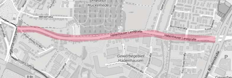 Analyse Straßenraum Habenhauser Landstraße Hauptverkehrsstraße