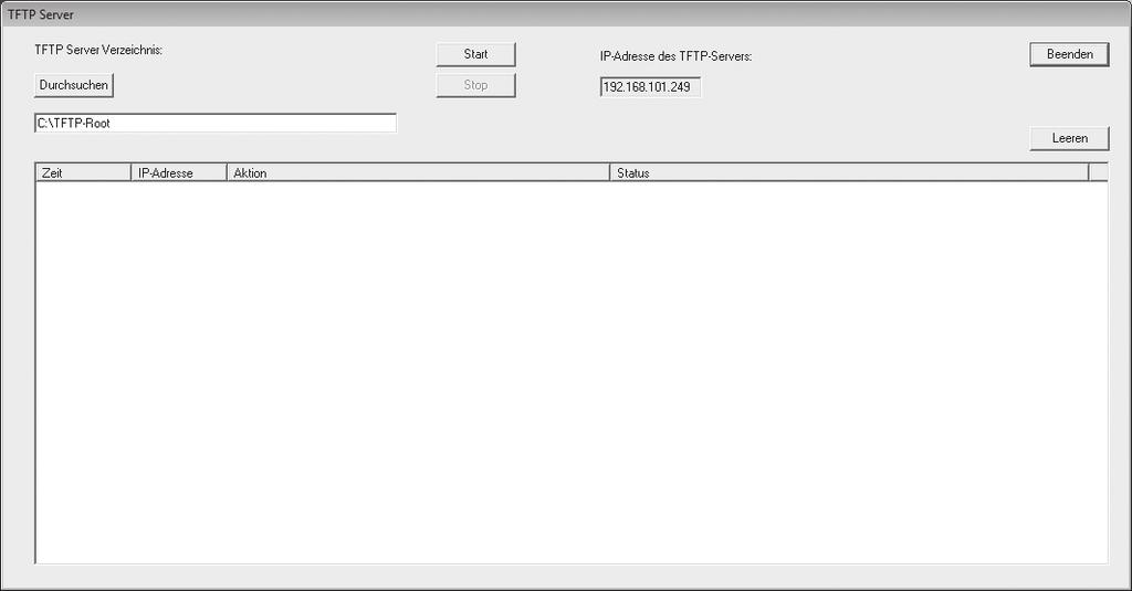 Vorbereitung: Firmware Dateien auf Ihrem PC speichern Legen Sie auf Ihrem PC ein Verzeichnis "TFTP-Root" an. Erstellen Sie in diesem Verzeichnis das Unterverzeichnis "FwuPath".