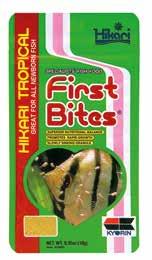 10 gr Hikari First Bites Hikari First Bites sind, wie der Name schon sagt, die ersten Futterhäppchen für Ihre neugeborenen Fischchen.
