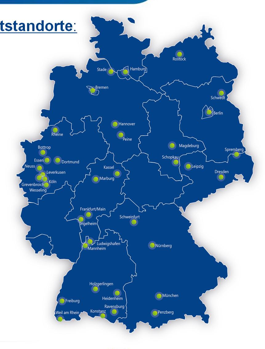 Actemium Deutschland immer ganz nah dran Mit mehr als 50 Standorten über ganz Deutschland verteilt sind wir immer in der Nähe unserer