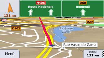 4.2 Navigation im Geländemodus Straßen- und Geländemodus unterscheiden sich hauptsächlich in der Art der Navigation.