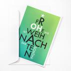 Umschlag Grün 5x 2-teiliges Set OH WIE IST DAS SCHÖN BESTSELLER Design Weihnachtskarte quadratisch inkl.