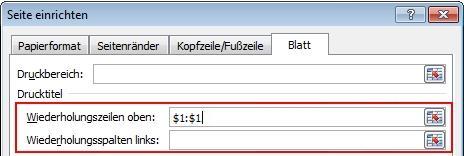 Wiederholen bestimmter Zeilen oder Spalten auf jeder gedruckten Seite Wenn ein Arbeitsblatt mehrere Seiten umfasst, können Sie auf jeder Seite Zeilenund Spaltenüberschriften oder Beschriftungen (auch