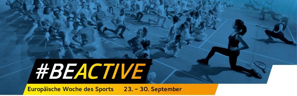 Die Europäische Woche des Sports 2018 Die Europäische Woche des Sports findet vom 23. bis 30. September 2018 statt. Was ist die Europäische Woche des Sports?