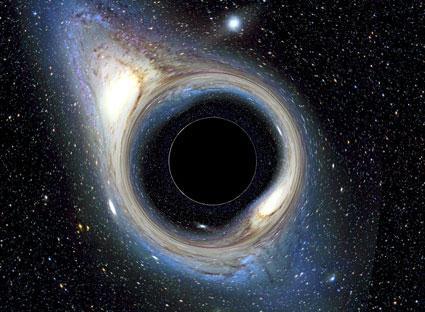 Schwarzes Loch vor