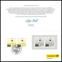 2008 - Klappkarte "Ein philatelistisches Dankeschön - Tag der Briefmarke" beklebt mit Mi. Nr.