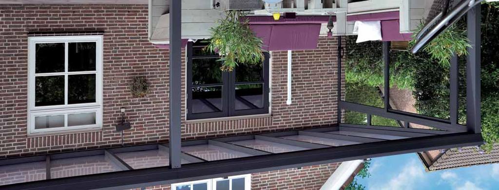 10 Jahre Garantie* *Eindeckung, Aluprofile und deren Beschichtung TERRACON Terrassenüberdachungen aus Aluminium PRIMELINE variable Dachneigung 5 15 optionale