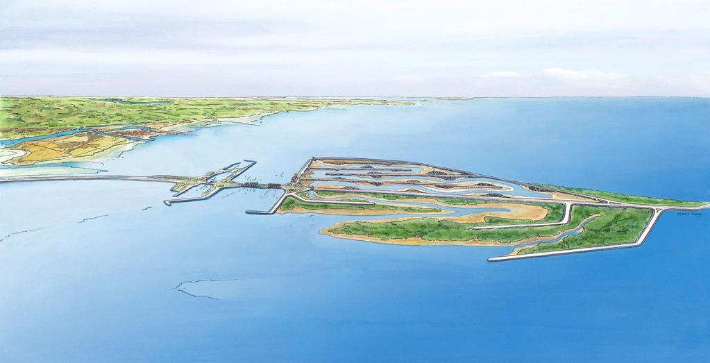 geplante FAA der Waterschap Rijn en IJssel, am Abschlussdamm des Ijsselmeeres Die Fertigstellung der FAA ist mit nach 2017 angegeben.
