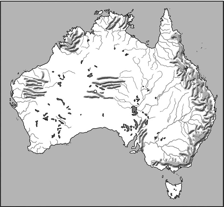 Die physische Karte (2) Aufgabe Suche im Atlas nach einer physischen Karte von Australien. Beschreibe und markiere in der Karte: a) Die höchsten Gebirge befinden sich im. b) Der höchste Berg ist der.