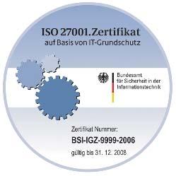 Zertifizierung nach ISO 27001 auf der Basis von IT-Grundschutz