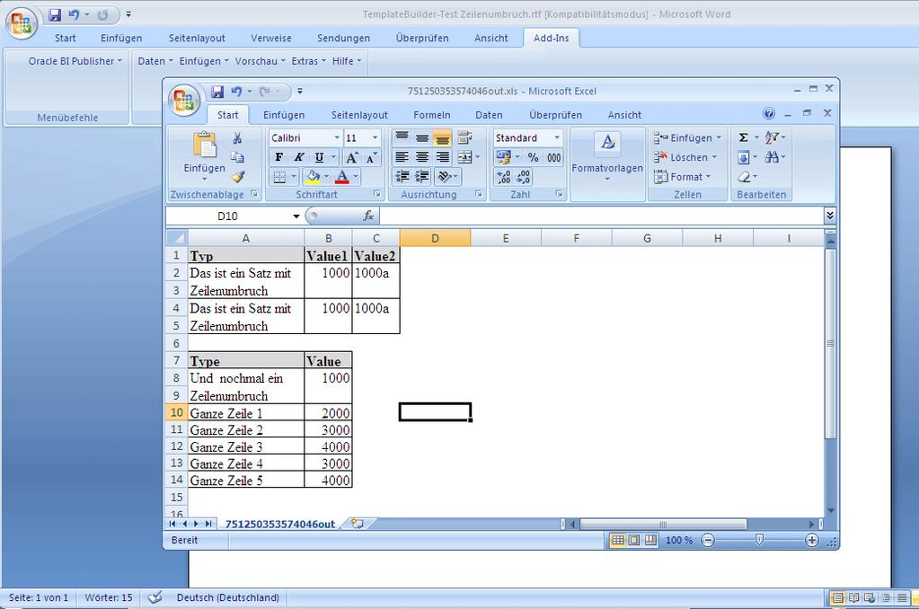 Excel-Output.