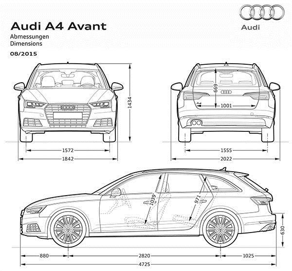 A4 Avant Abmessungen aussen A4 Avant Abmessungen innen Text Bitte beachten Sie folgenden Bestellhinweis für das von Ihnen ausgewählte Modell Audi A4 2.