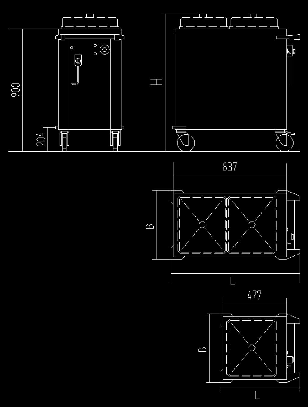 Das Spiralkabel mit Schuko-Stecker wird durch eine Steckereinhängevorrichtung aus Gui sicher gehalten. Ein/Aus-Kippschalter mit integrierter Kontrollleuchte.
