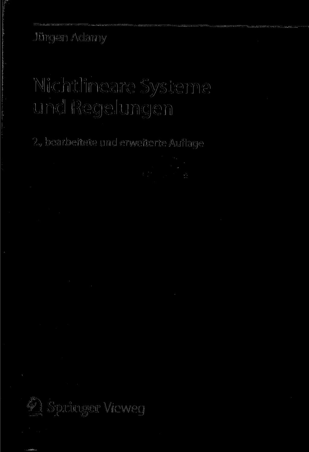 Jürgen Adamy Nichtlineare Systeme und Regelungen 2.