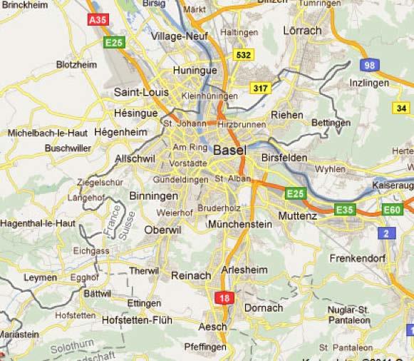 1. BINNINGEN / AGGLOMERATION BASEL Die Stadt Basel ist das Zentrum der drittgrössten Agglomeration der Schweiz und zählt ca. 191'000 Einwohner. Die trinationale Agglomeration selber hat ca.