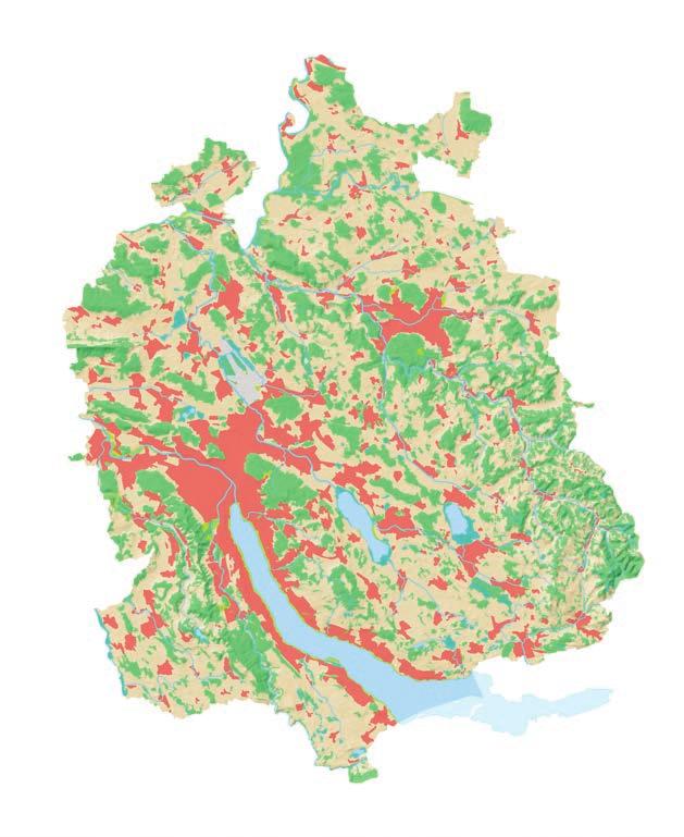 10 Der Kanton Zürich im Überblick Übersichten Siedlung und Landschaft Siedlung Erholung Naturschutz Ackerland Wald