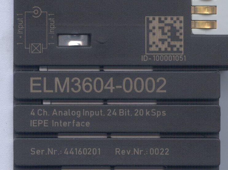 7: EL2904 IP20 Safety Klemme mit Chargennummer/DateCode