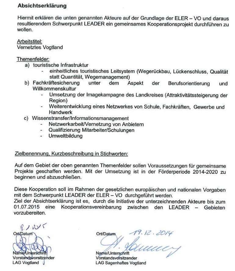 Anhang zur LEADER-Entwicklungsstrategie Vogtland 2014-2020 5 Anhang